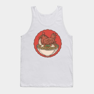 Funny chicken and rice design Tank Top